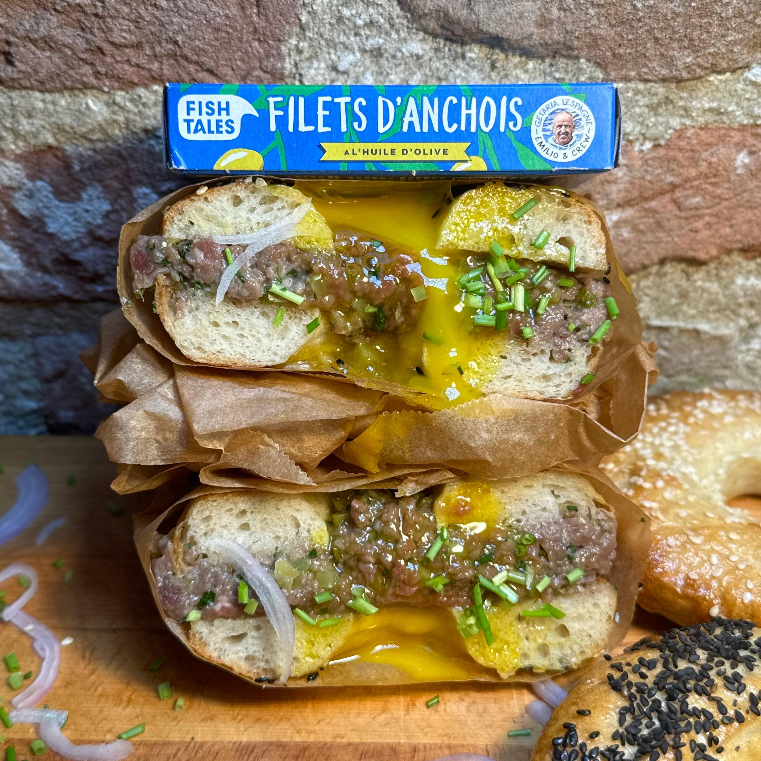 Steak tartare bagel – The twisted chef