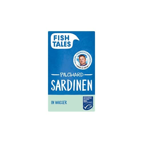 Fish Tales MSC-Pilchard Sardinen in Wasser – 12 x 120g Dosen – aus nachhaltigem Fang – schnell, einfach und lecker zubereitet – 12 x 120 g