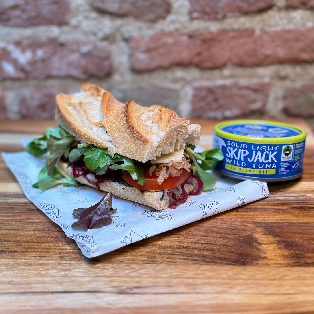 Italian baked tuna sandwich