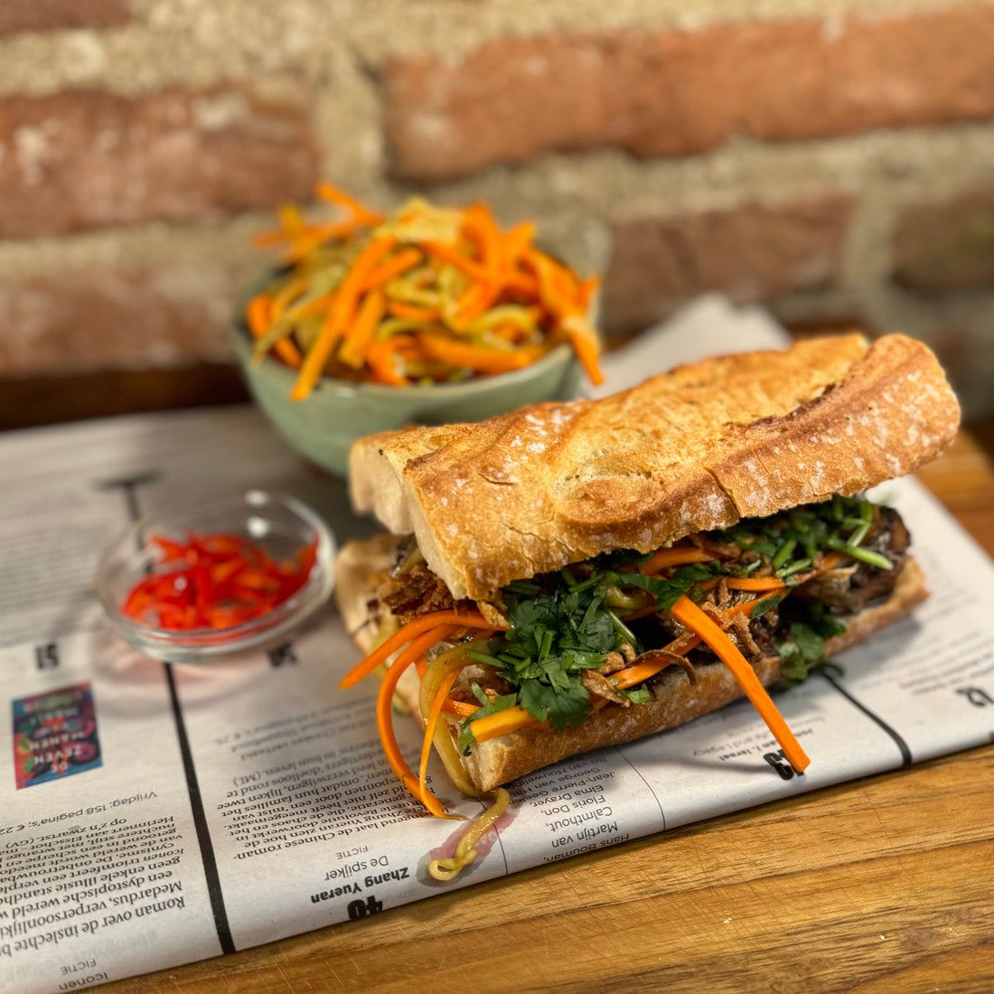 Sardine teriyaki sandwich