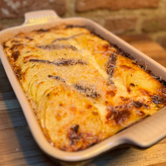 Anchovy gratin