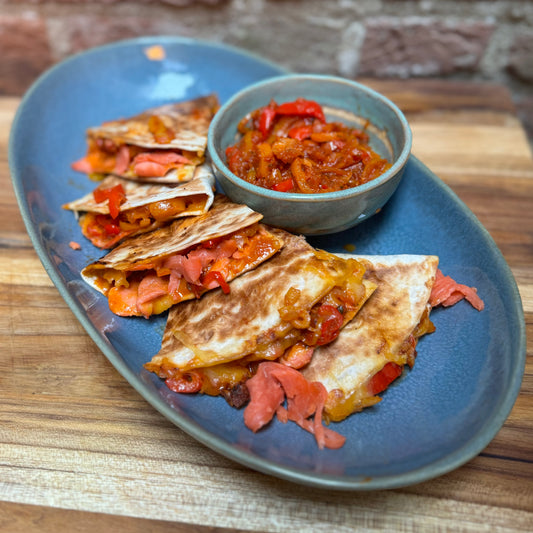 Quesadillas with smoked salmon