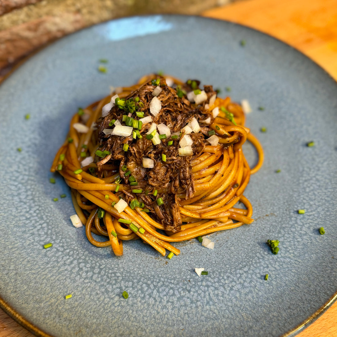 Birria beef pasta