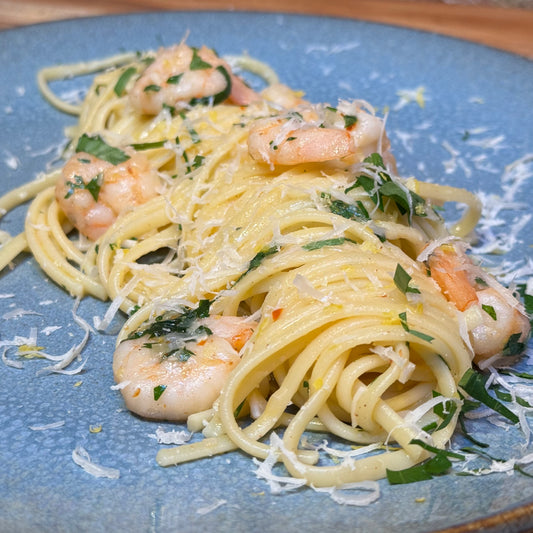 Garlic shrimp pasta