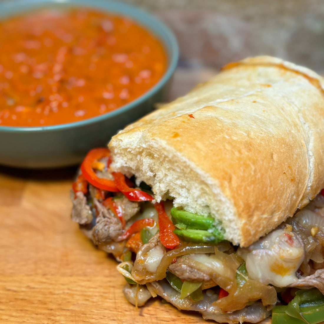 Vodka Philly cheese steak
