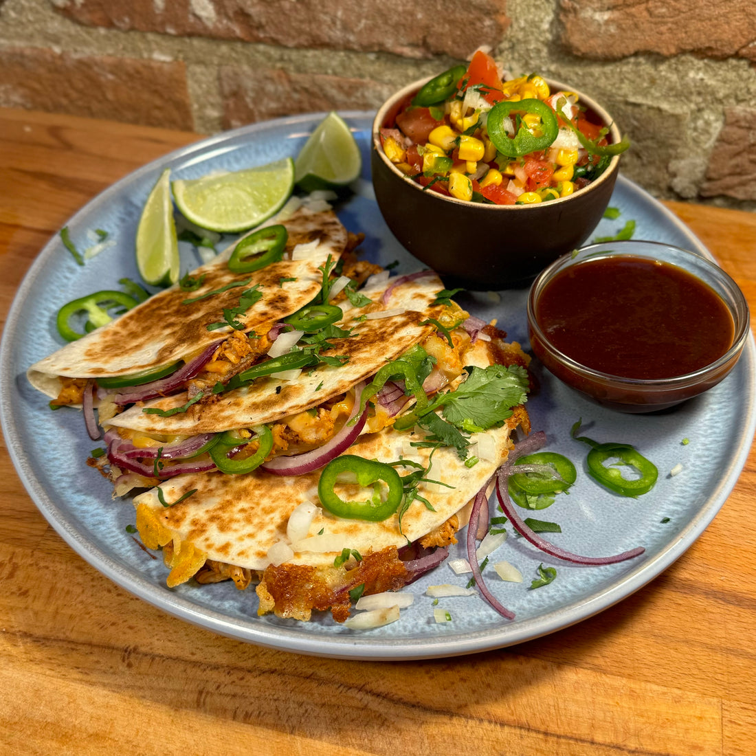 Bbq chicken quesadillas