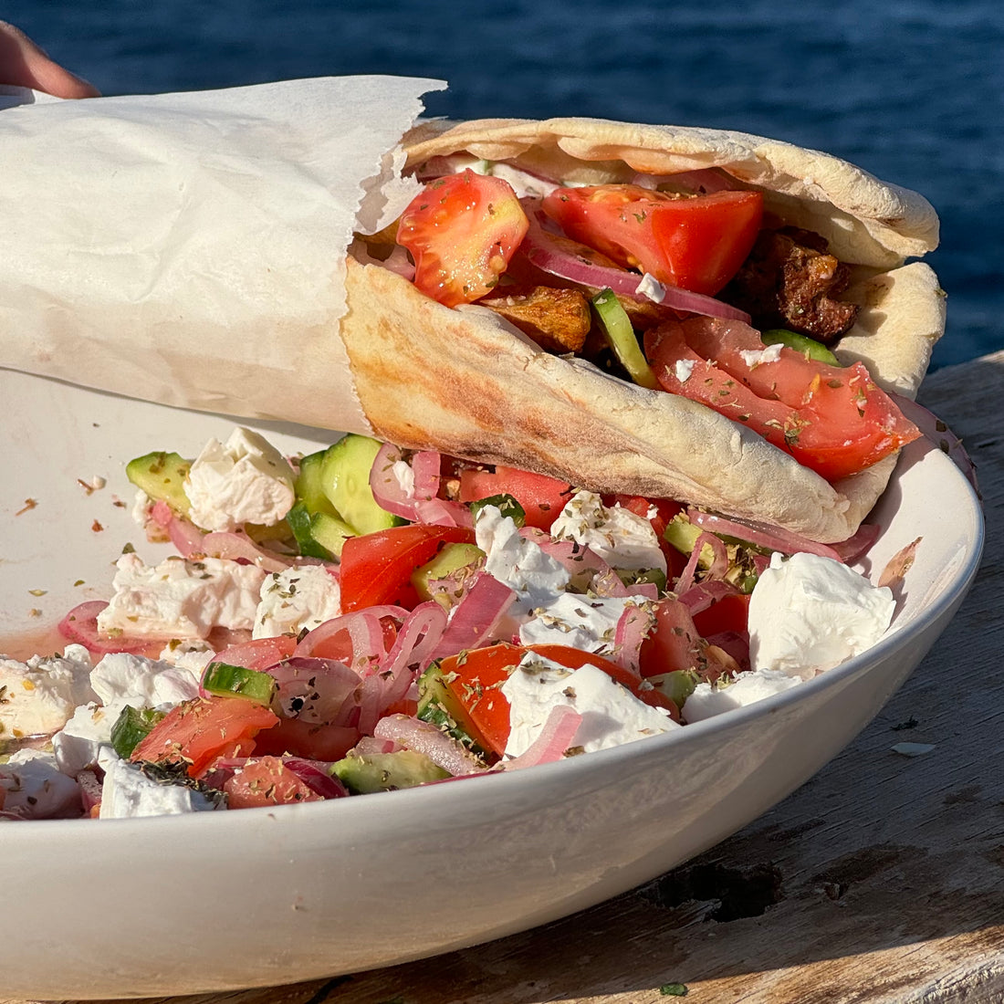 Greek style kebab