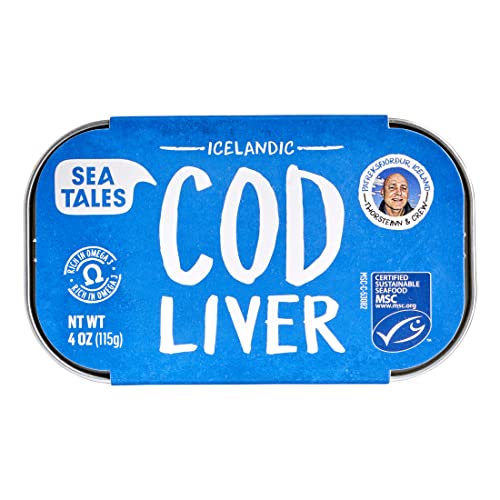 Sea Tales Cod Liver - MSC Certified - Sustainably Wild Caught Non-GMO Seafood - 4 Ounce Cans - Pack of 11