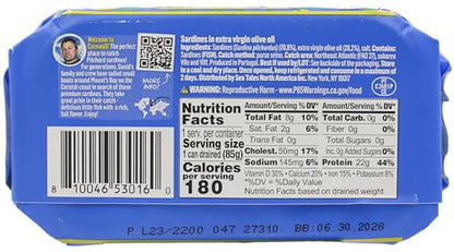 Sea Tales Pilchard Sardines in Extra Virgin Olive Oil - Gluten Free - MSC Certified Sustainably Wild Caught Non-GMO Seafood - 4.2 oz tray (pack of 12)