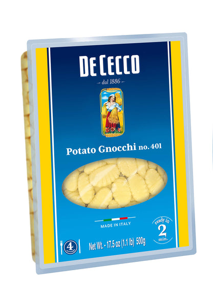 De Cecco Pasta, Potato Gnocchi No.401, 17.5 Ounce (Pack of 4)